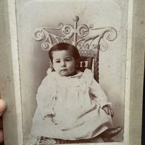 Antique Lloyd Cabinet Card Photo Baby 14 Months Old Wyalusing‎ PA Early 1900s